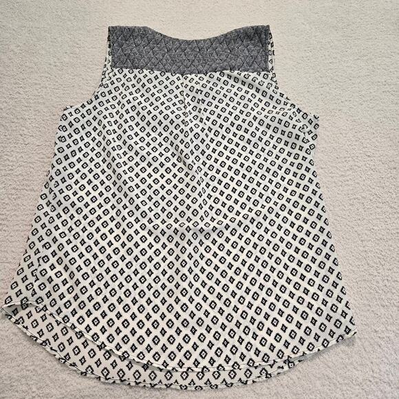 Skies are Blue Pacheco Ikat Print V-neck Sleeveless Blouse Top Women's Size M - Picture 6 of 8